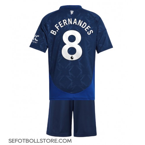 Manchester United Bruno Fernandes #8 Replika babykläder Bortaställ Barn 2024-25 Kortärmad (+ korta byxor)